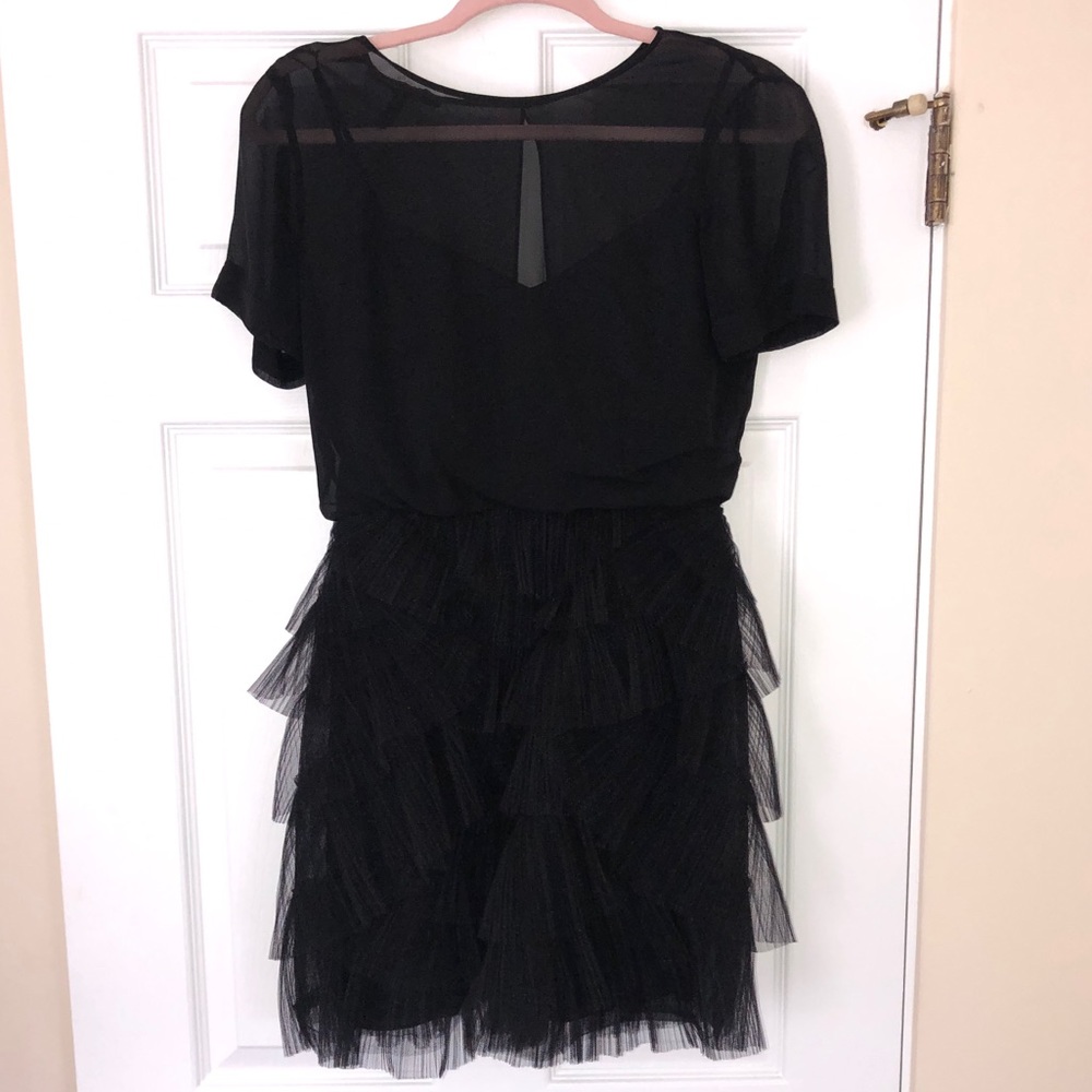 BCBG Max Azria black tulle dress